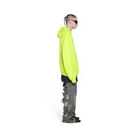 Caps Destroyed Hoodie - Fluo Yellow & White
