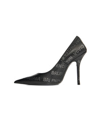 Square Knife 110 Pumps With Rhinestones - Black