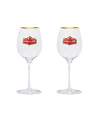 Wine Glasses Gold - Transparent & Red & Gold