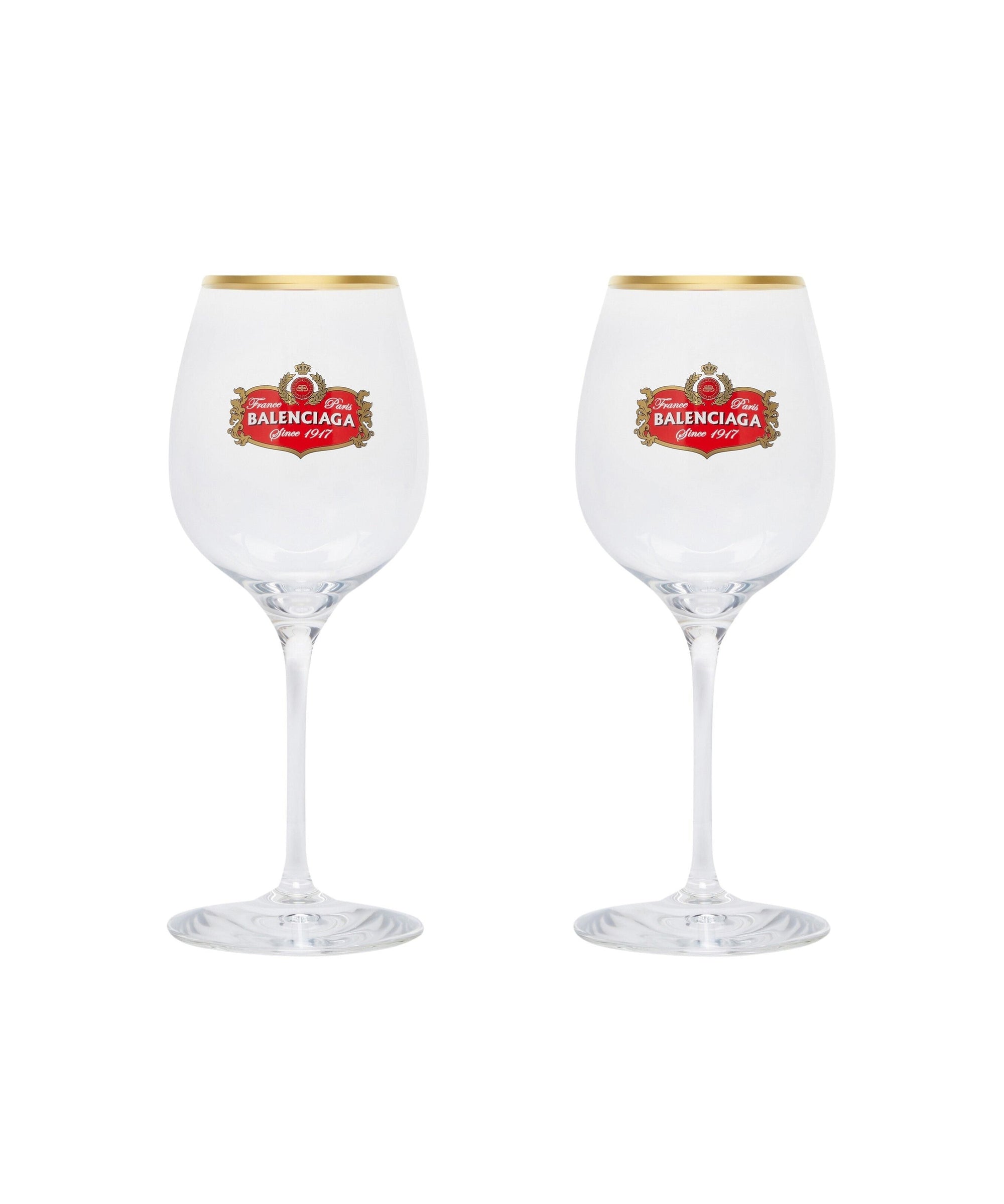 Wine Glasses Gold - Transparent & Red & Gold