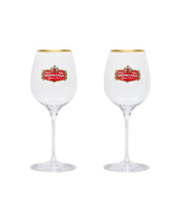 Wine Glasses Gold - Transparent & Red & Gold