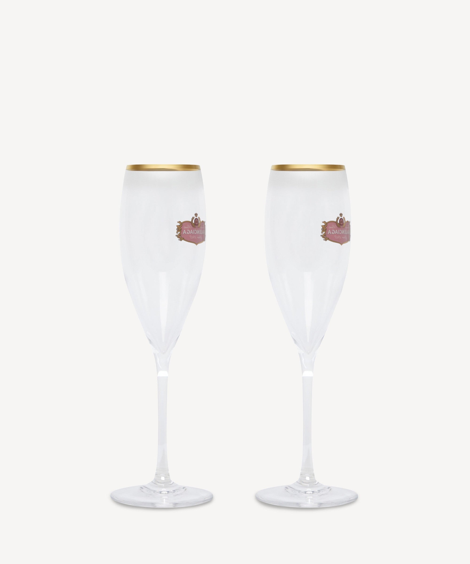 Champagne Glasses Gold - Transparent & Red & Gold