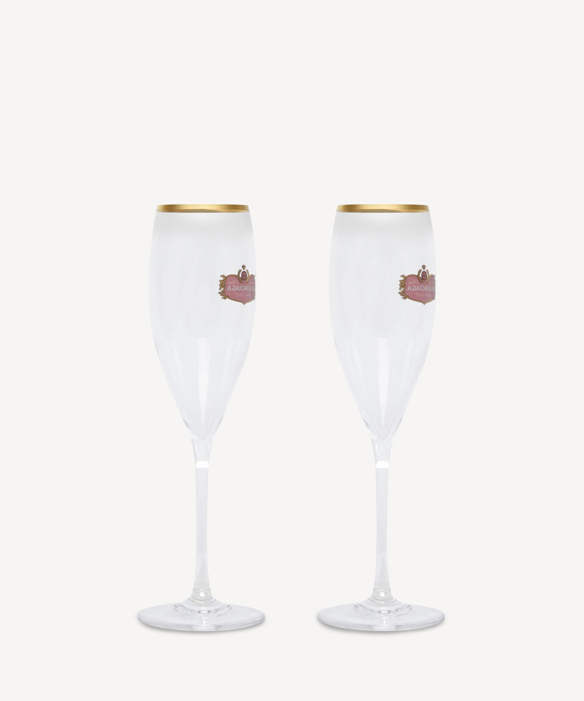 Champagne Glasses Gold - Red & Gold