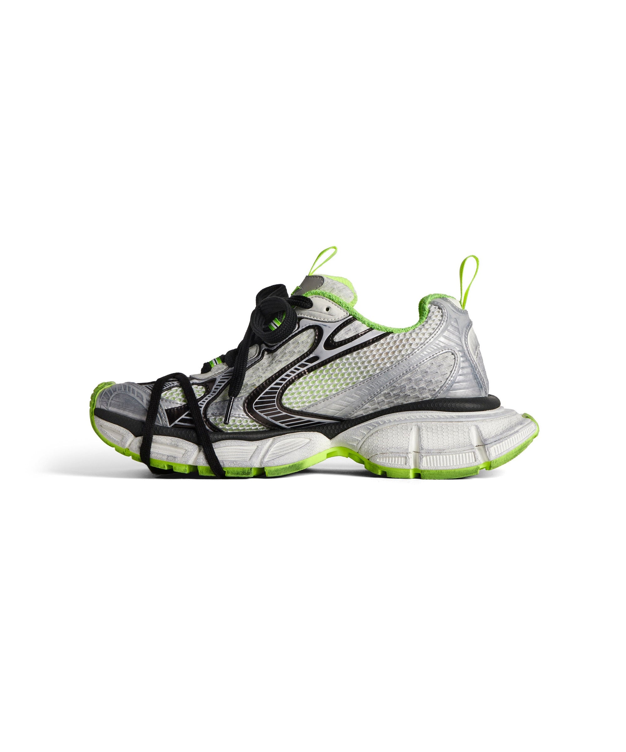 3XL Sneakers - White & Black & Fluo Yellow