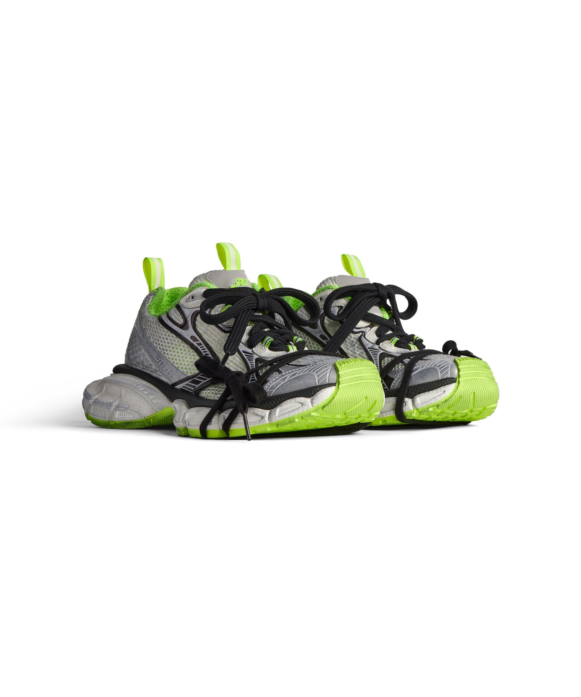 3XL Sneakers - White & Black & Fluo Yellow