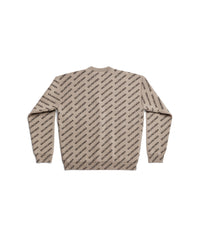 Mini Allover Logo Sweater - Dark Beige & Black