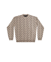 Mini Allover Logo Sweater - Dark Beige & Black