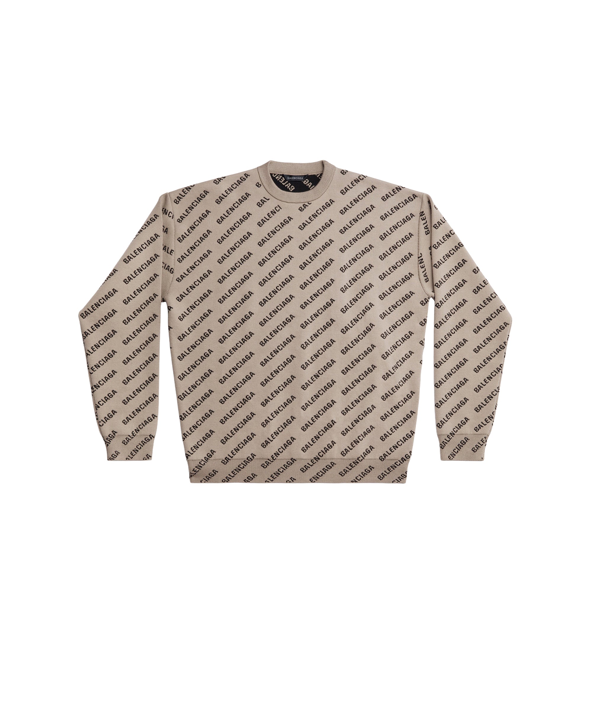 Mini Allover Logo Sweater - Dark Beige & Black
