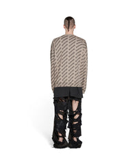 Mini Allover Logo Sweater - Dark Beige & Black