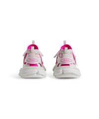 Track Sock Sneakers - White & Fluo Pink