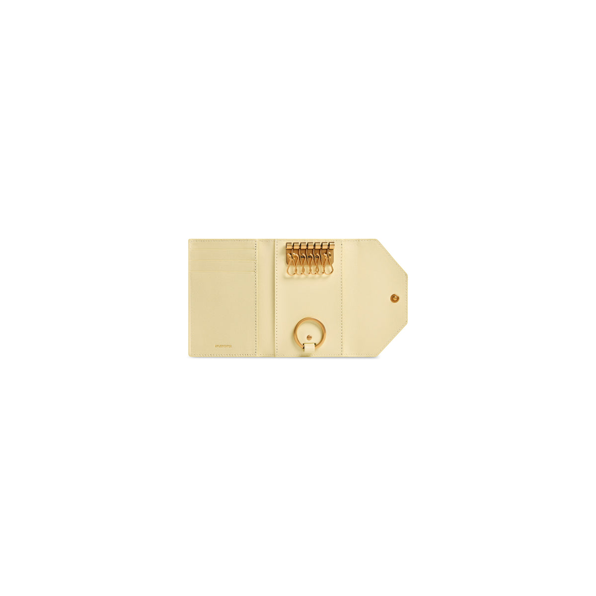Envelope Key Case With Split Ring - Champagne
