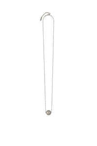 Spherical Charm silver & black Necklace - Silver & Black