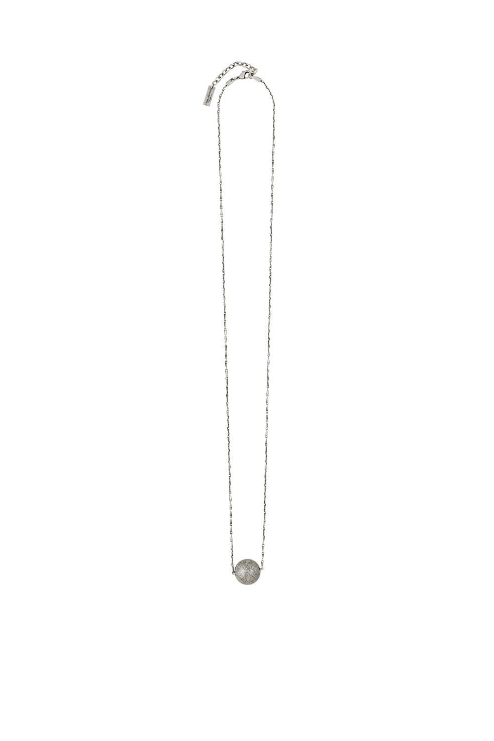 Spherical Charm silver & black Necklace - Silver & Black
