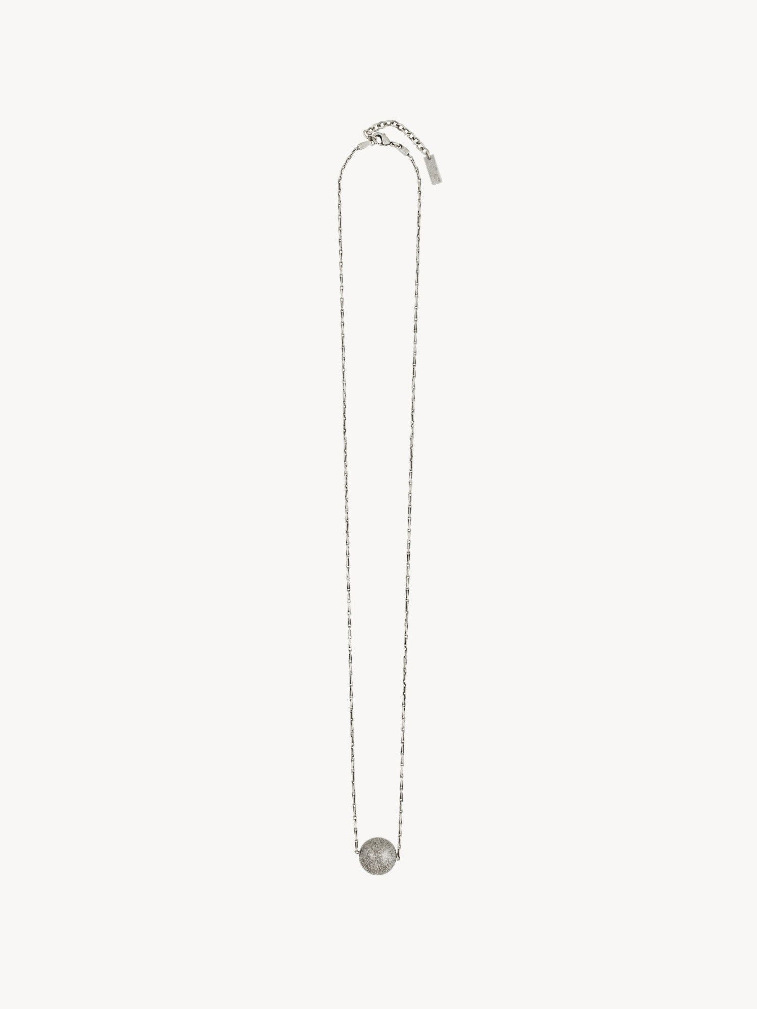Spherical Charm silver & black Necklace - Silver & Black
