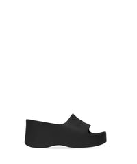 Chunky Wedge Sandals - Black