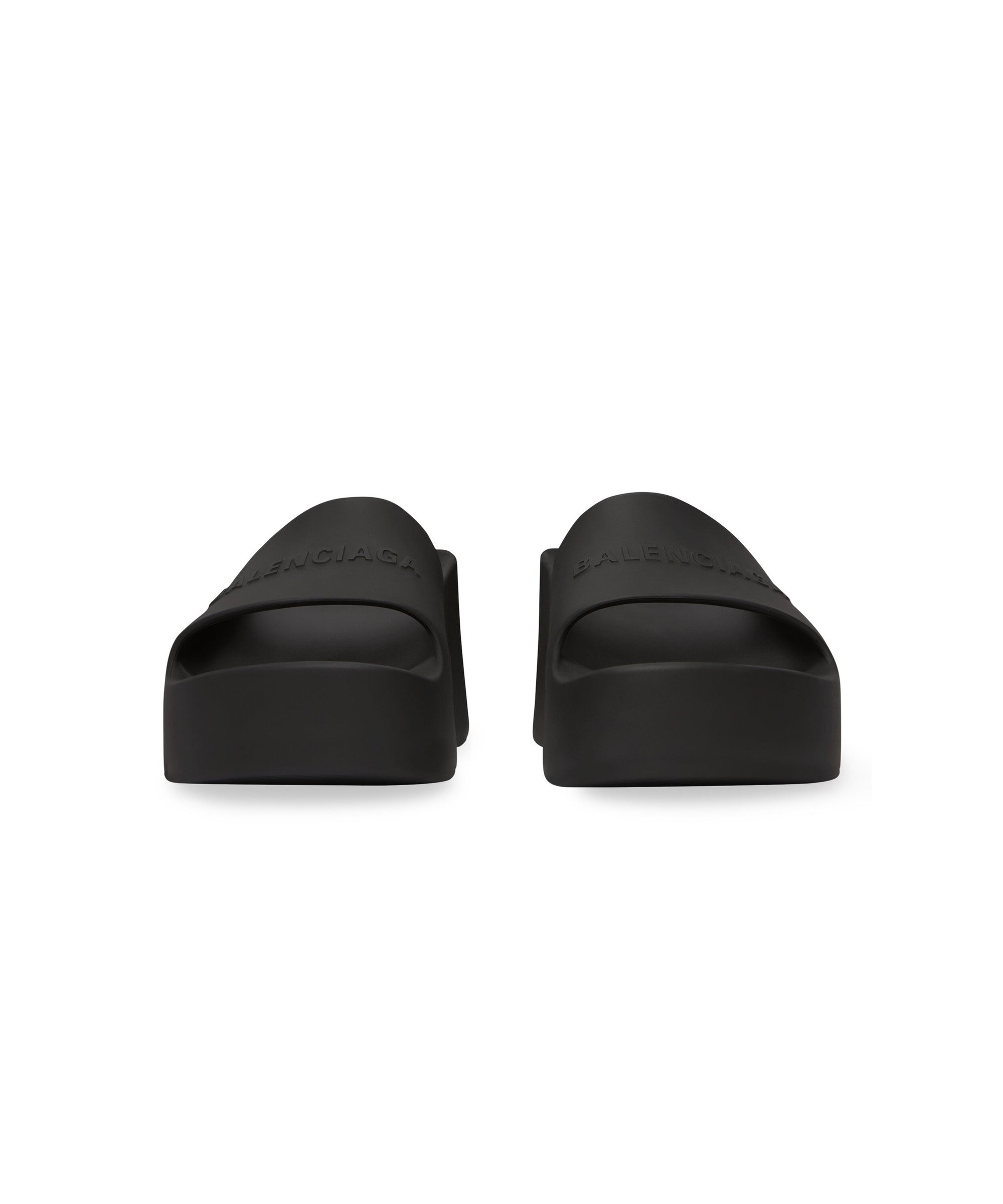 Chunky Wedge Sandals - Black