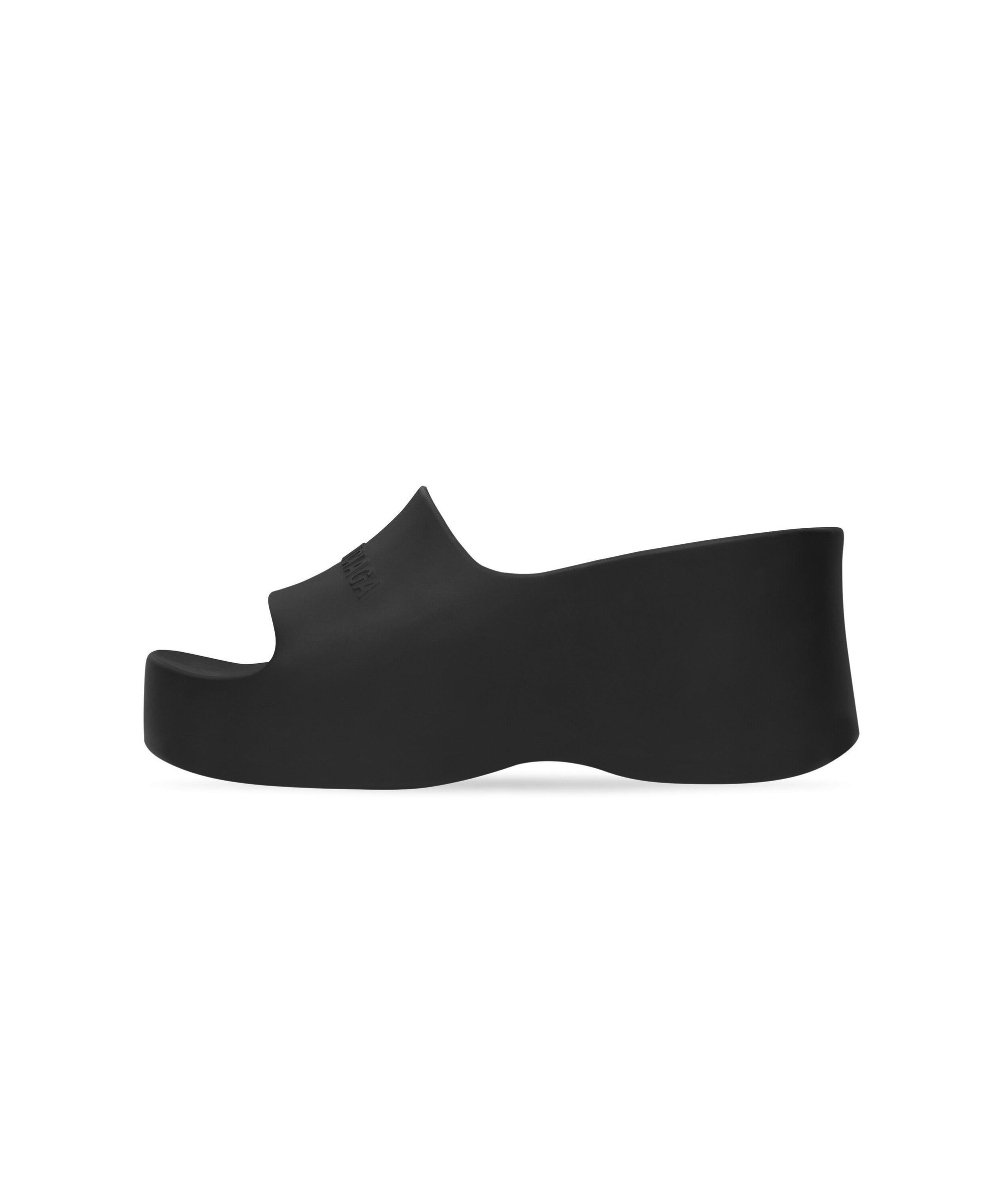 Chunky Wedge Sandals - Black