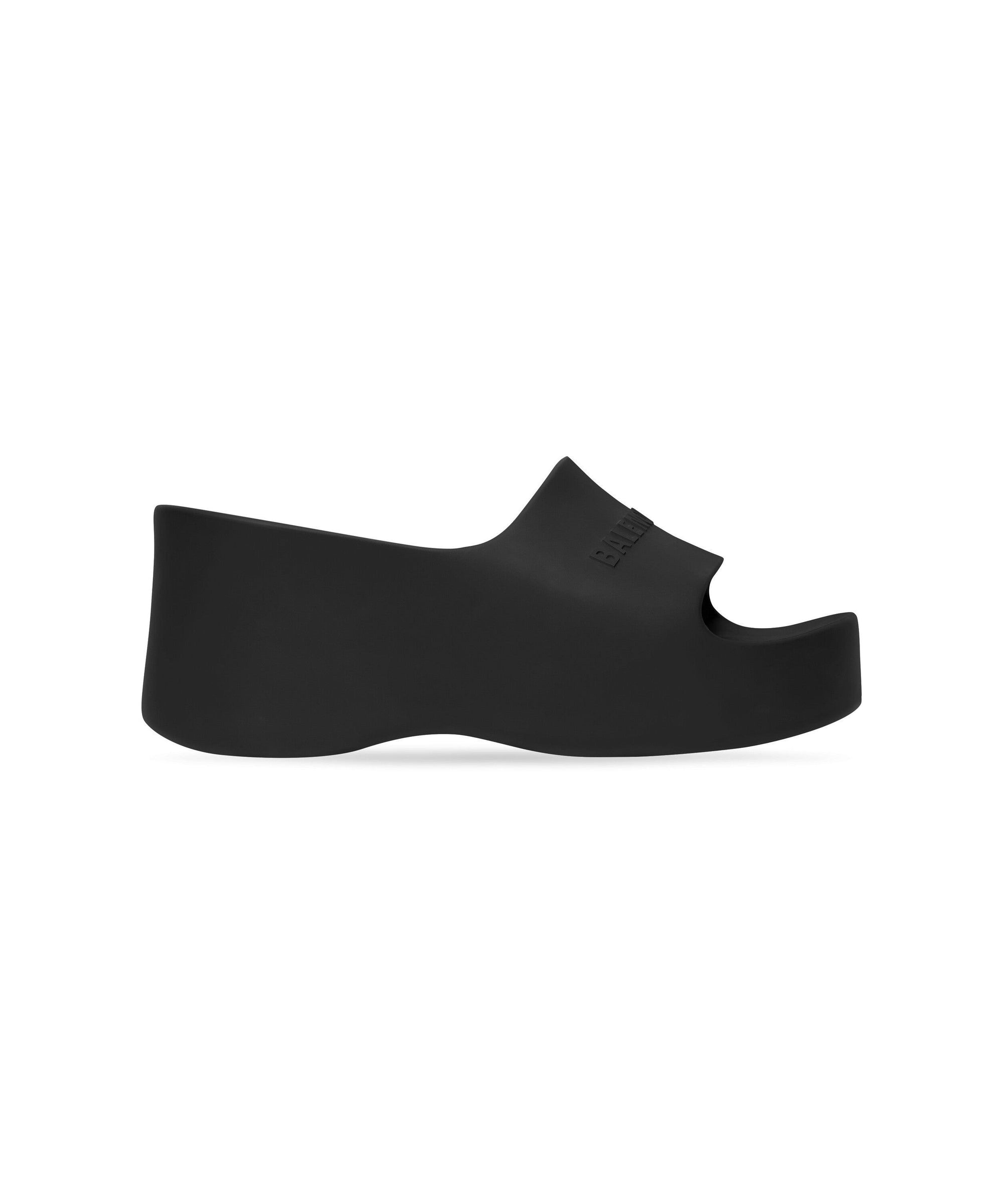 Chunky Wedge Sandals - Black