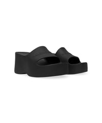 Chunky Wedge Sandals - Black