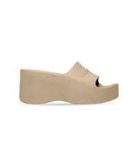 Chunky Wedge Sandals - Taupe