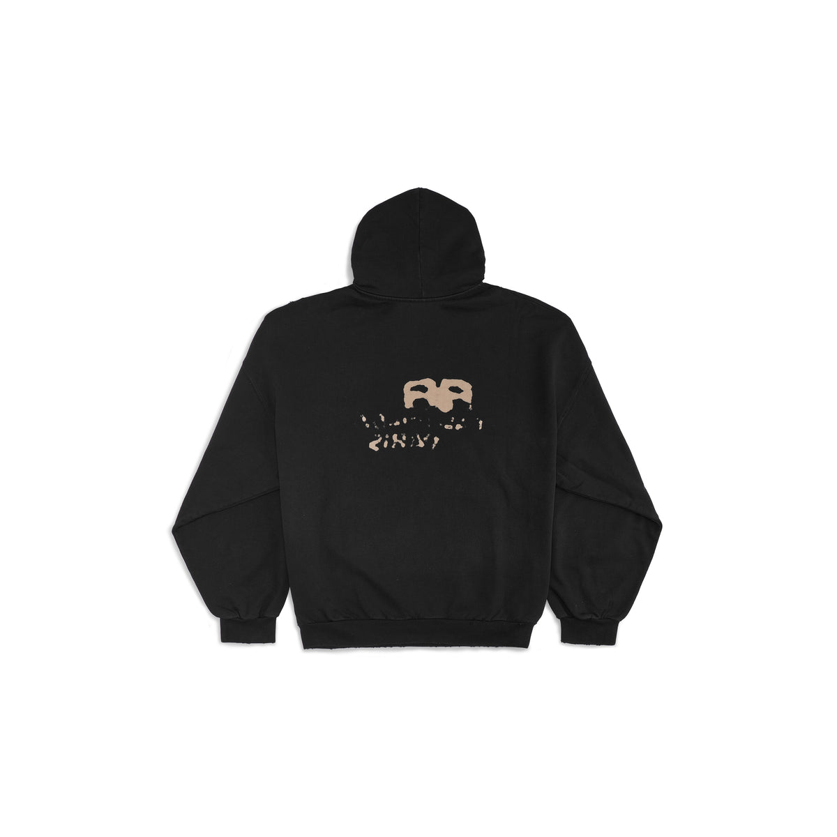 Hand Drawn BB Icon Hoodie - Black & Ecru