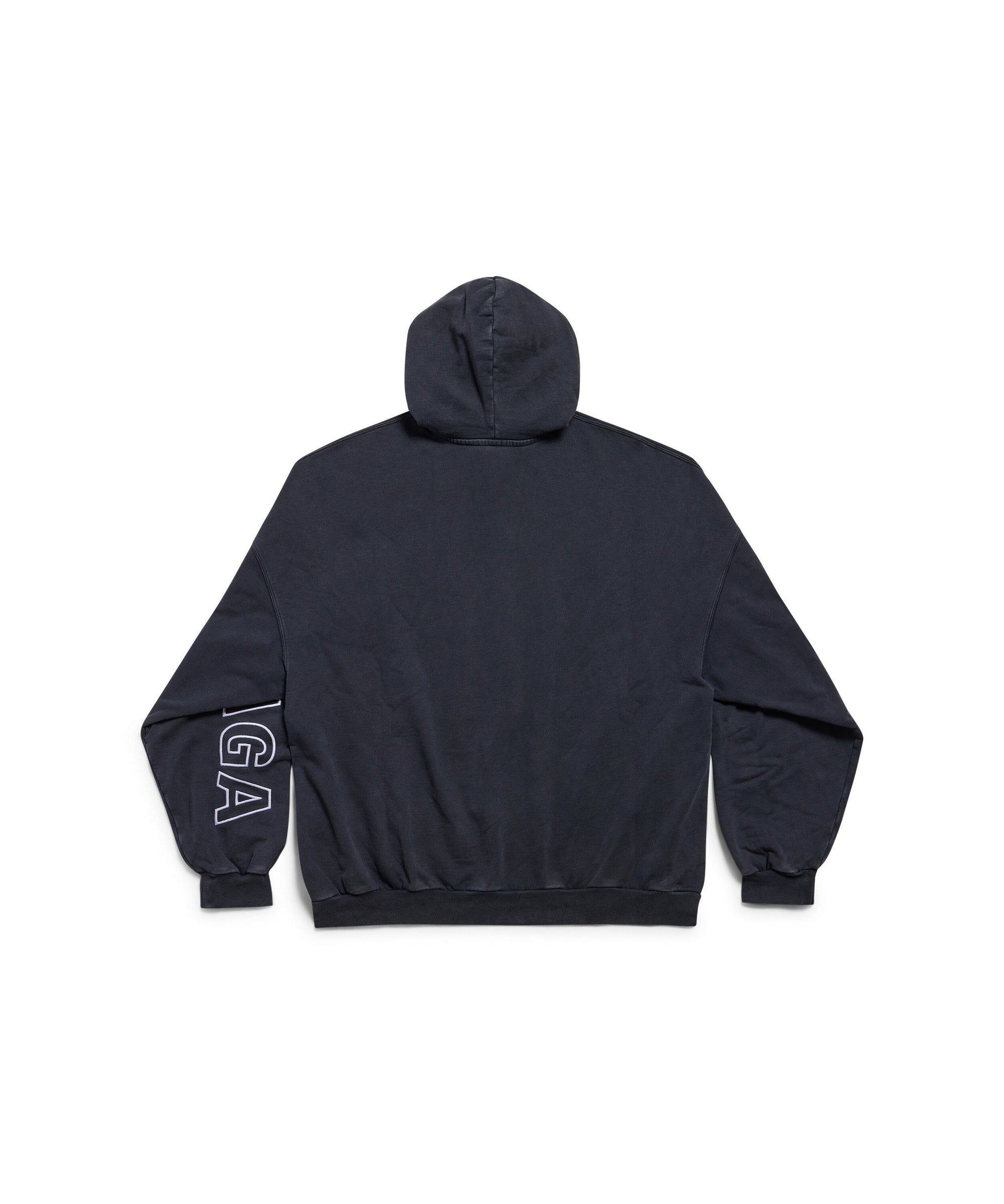 Outline Hoodie Oversized - Washed Black & White