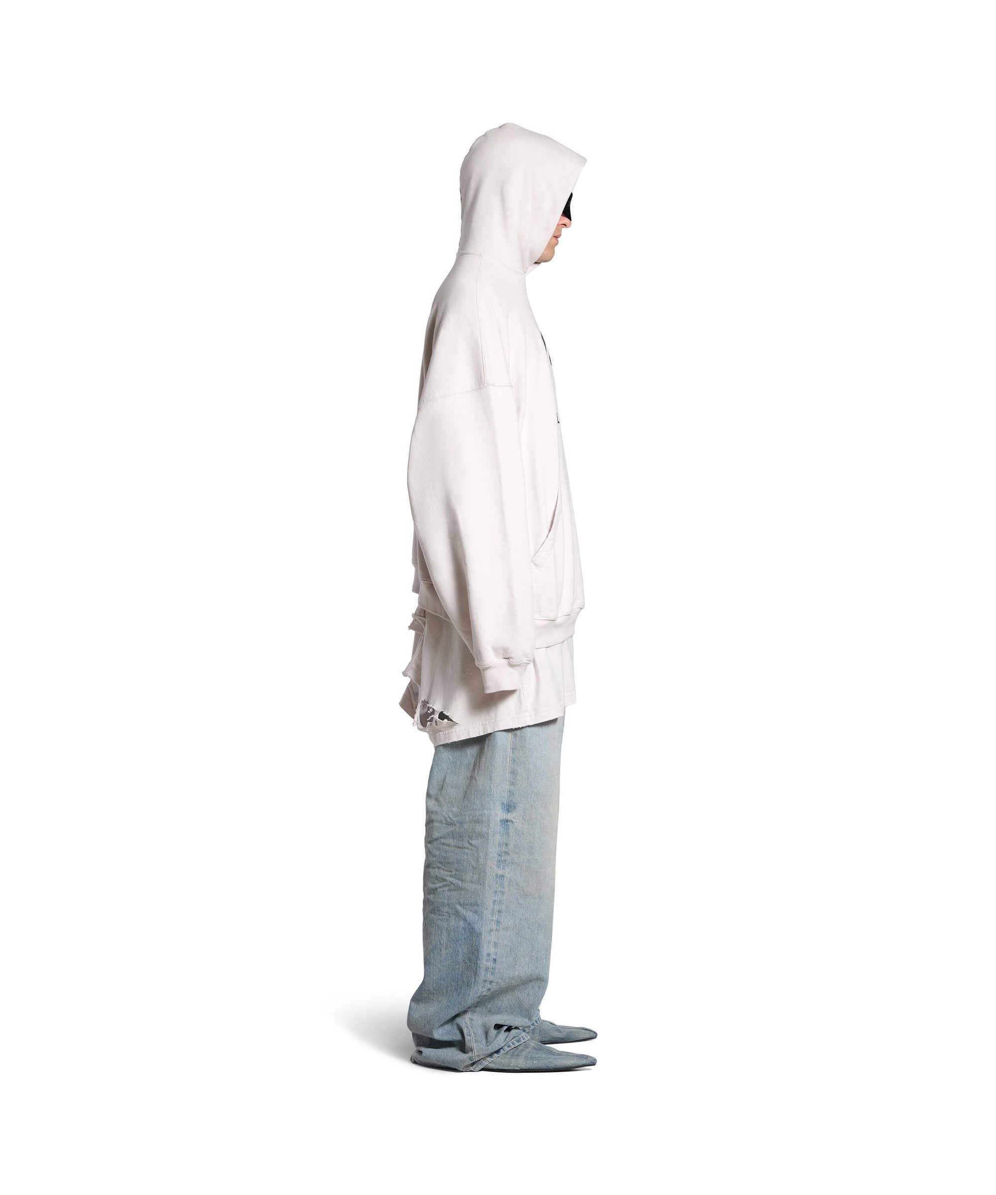 Lo_ve Hoodie Oversized - Off White & Black