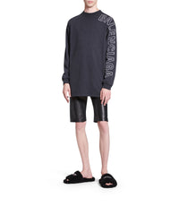 Outline Long Sleeve T-Shirt Oversized - Washed Black & White