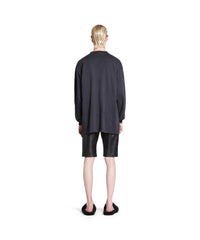 Outline Long Sleeve T-Shirt Oversized - Washed Black & White