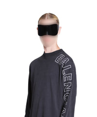 Outline Long Sleeve T-Shirt Oversized - Washed Black & White