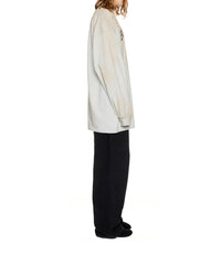 Be Kind Long Sleeves Oversized T-Shirt - Heather Grey & Black