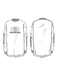 T-Shirt - White & Light Blue