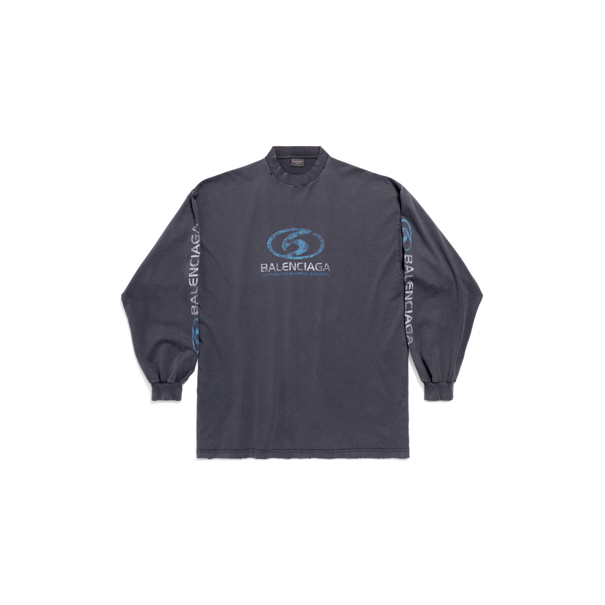 Surfer Long Sleeve T-Shirt Oversized - Black & Blue