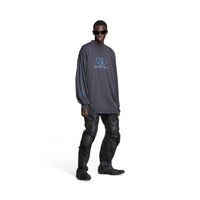 Surfer Long Sleeve T-Shirt Oversized - Black & Blue
