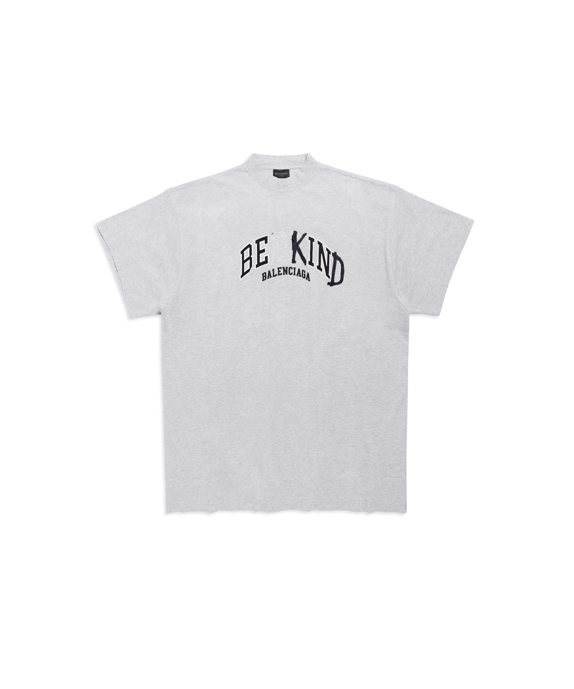 Be Kind T-Shirt Oversized - Heather Grey & Black