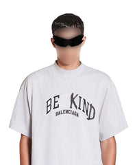 Be Kind T-Shirt Oversized - Heather Grey & Black