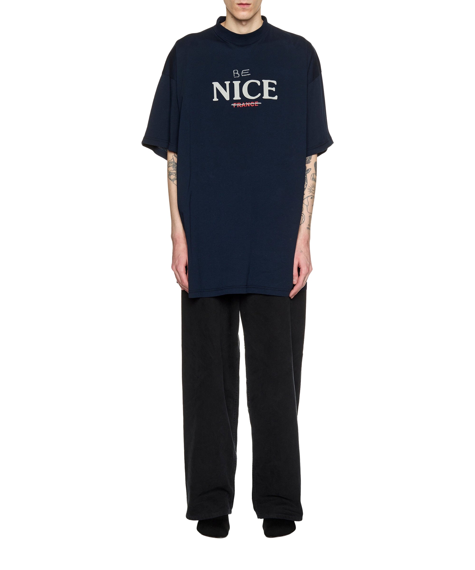 Be Nice Oversized T-Shirt - Marine Blue