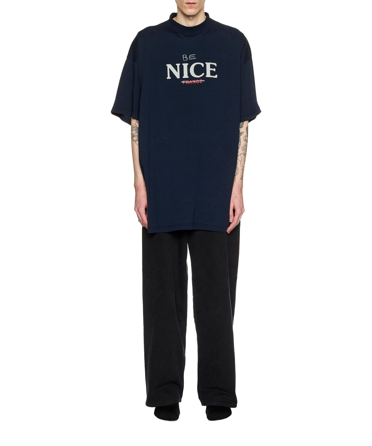 Be Nice Oversized T-Shirt - Marine Blue