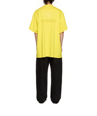 Surfer Oversized T-Shirt - Yellow & White