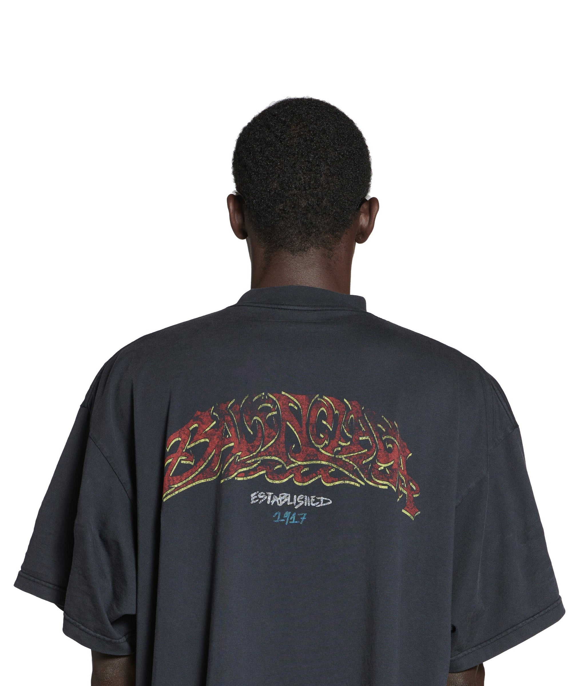 Offshore T-Shirt Oversized - Faded Black & Red
