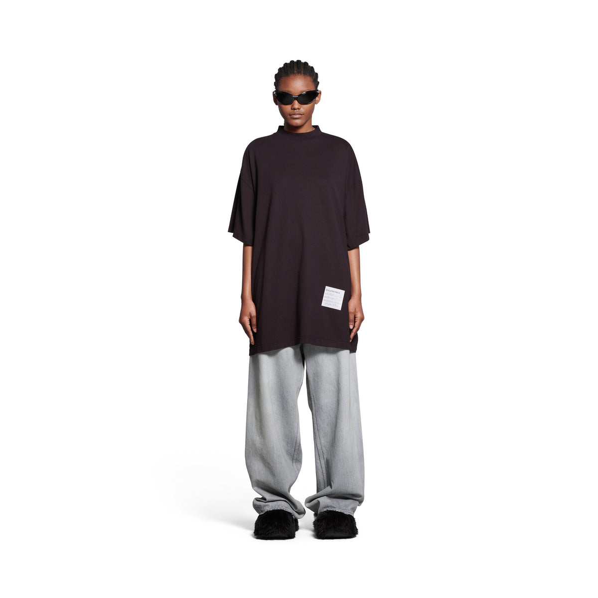 Sample Sticker T-Shirt Oversized - Charcoal