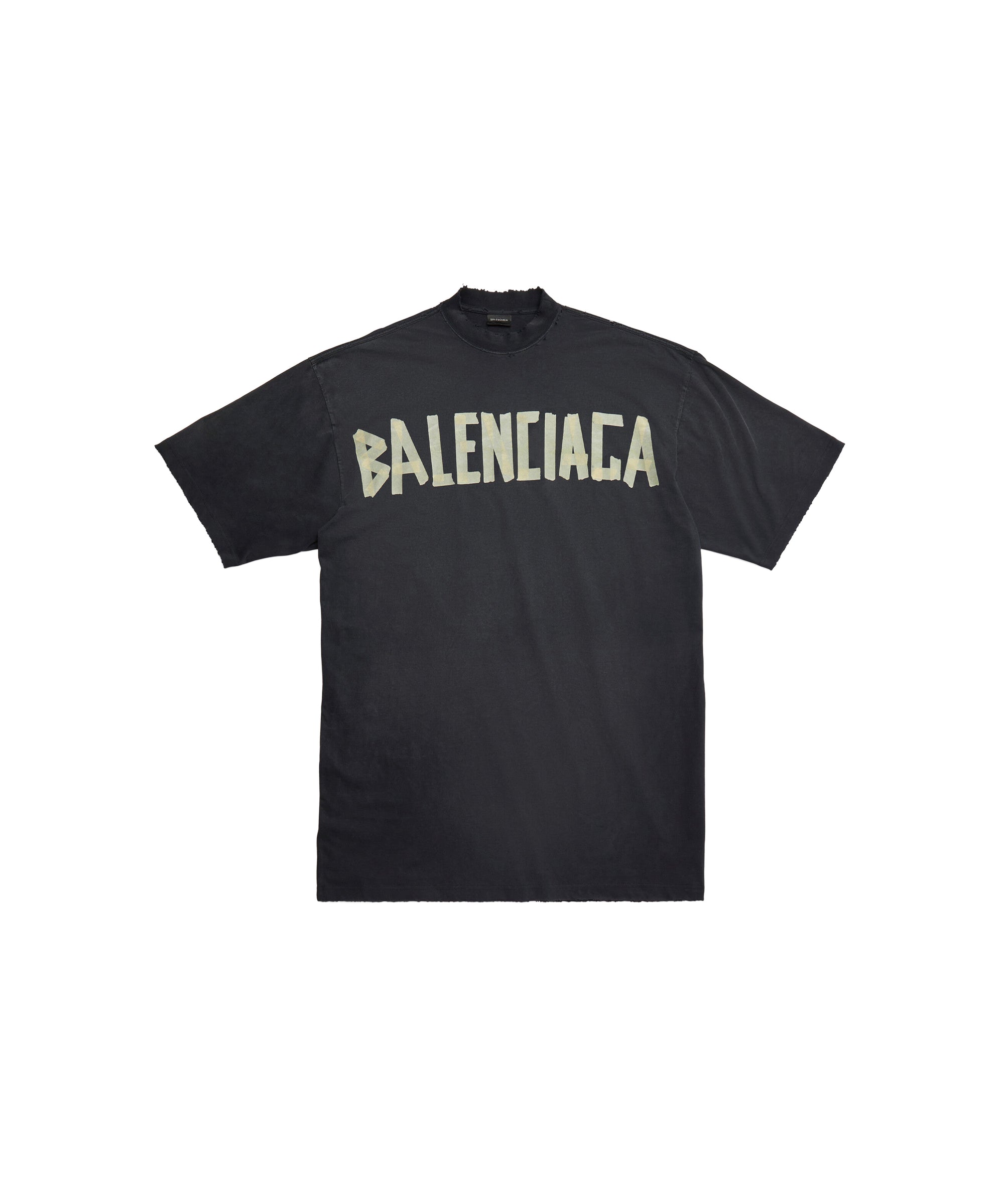 Tape Type T-Shirt Dress - Washed Black