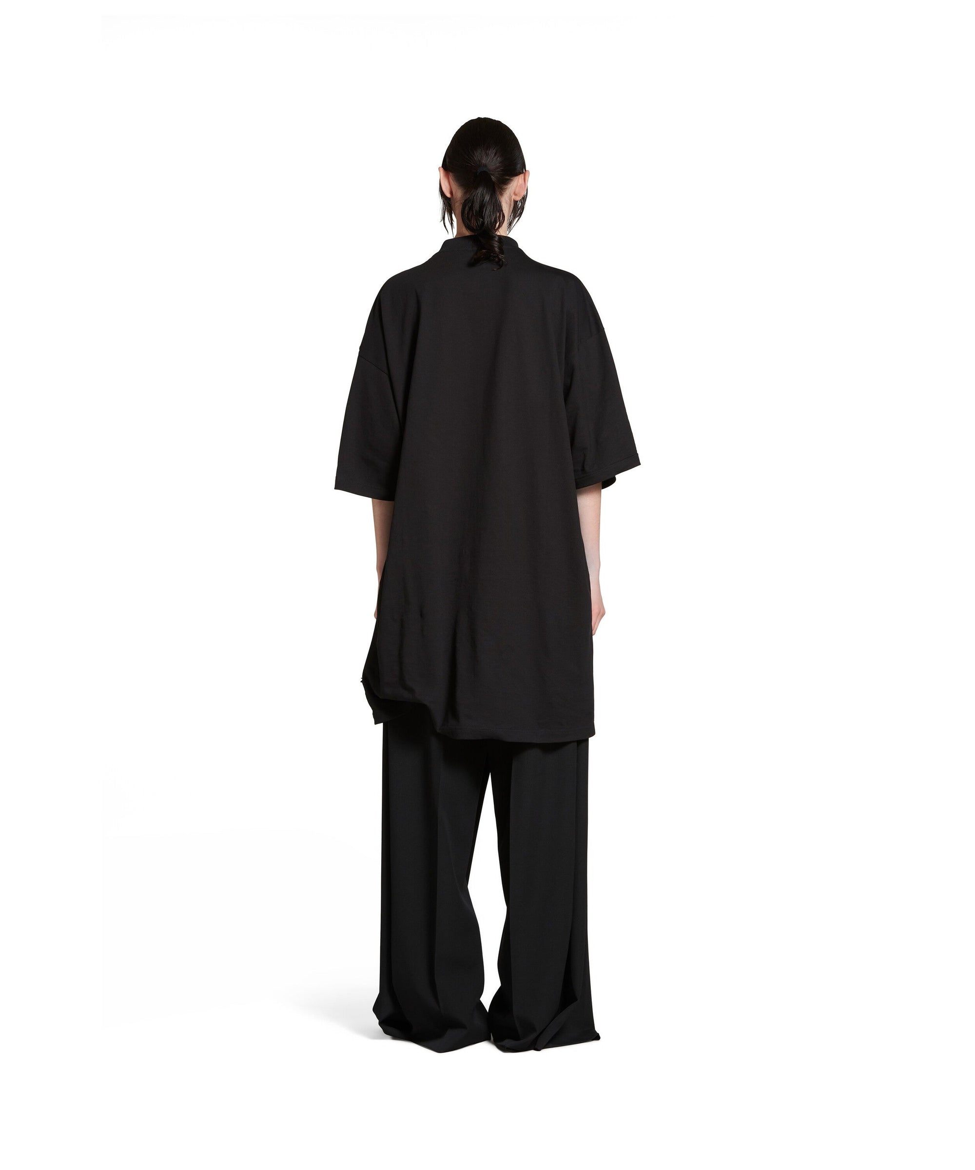 Back Flip T-Shirt Dress - Black & White