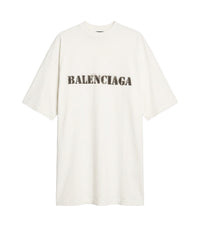 T-Shirt Dress - Off White & Black