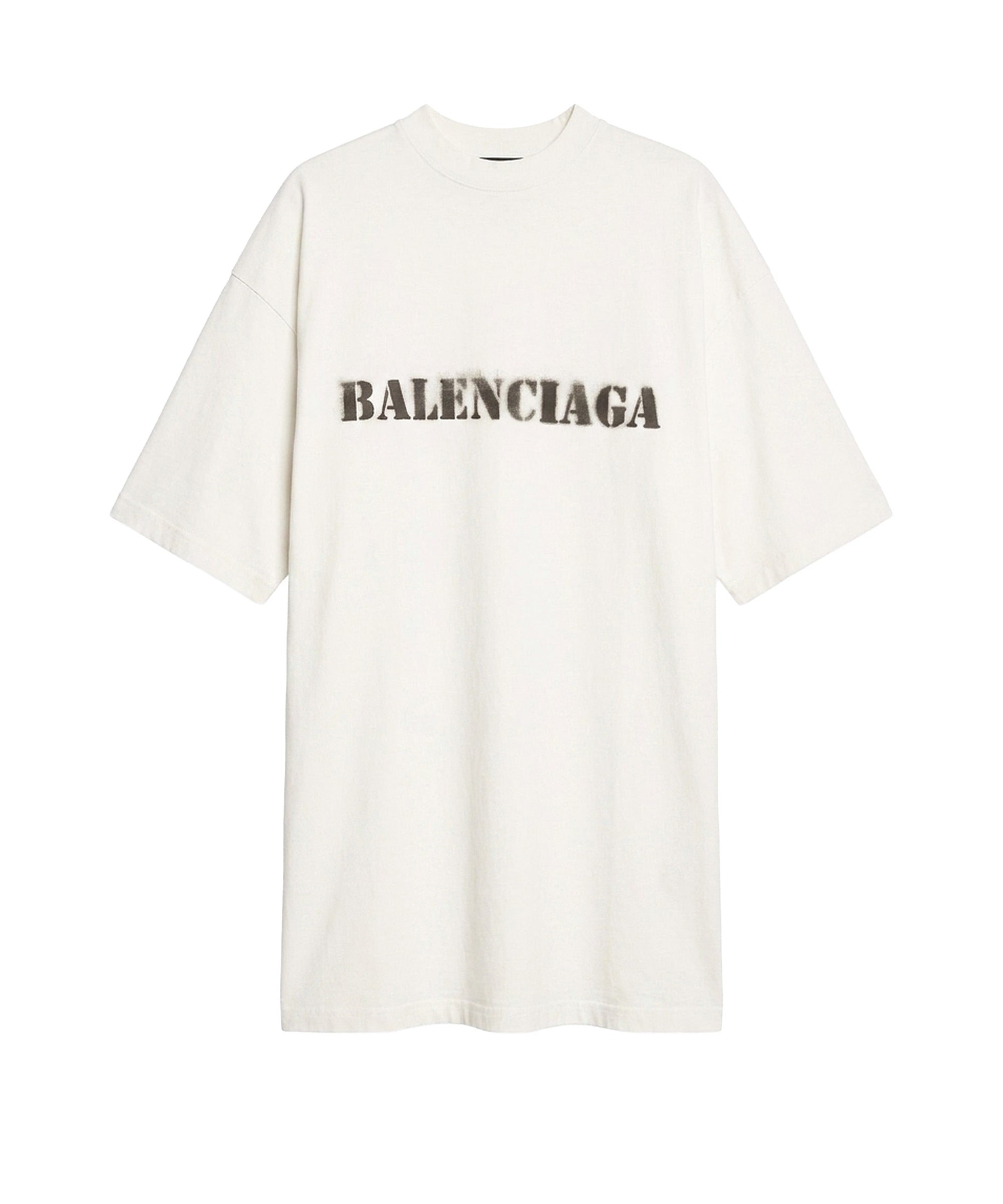 T-Shirt Dress - Off White & Black