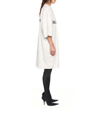 T-Shirt Dress - Off White & Black