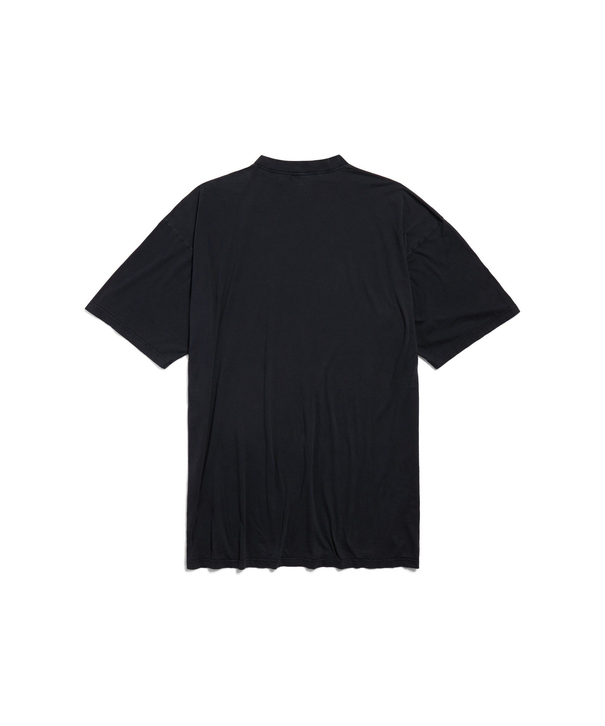 I Love Paris & Balenciaga T-Shirt Dress - Faded Washed Black
