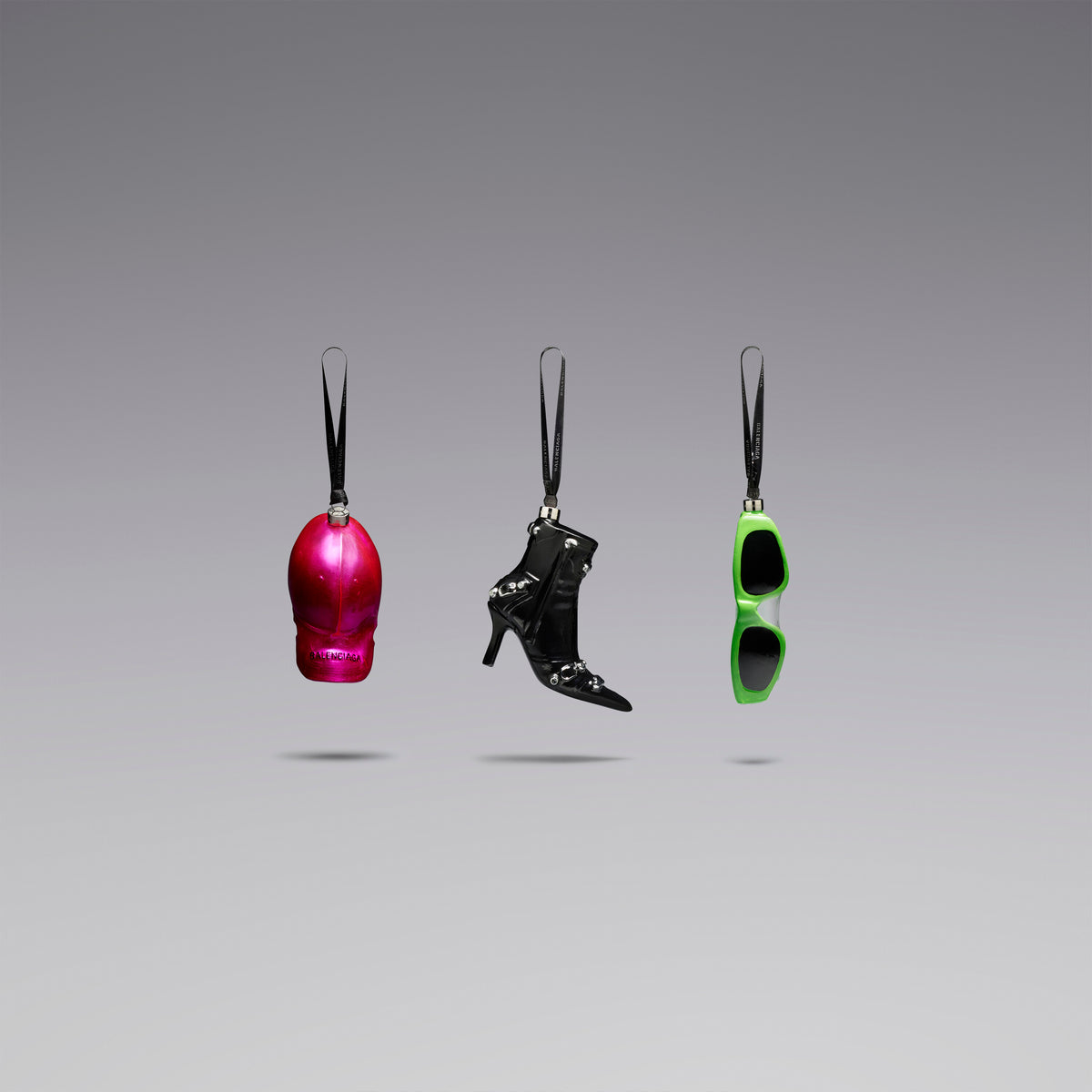 Xmas Ornament Cap - Pink & Black & Silver