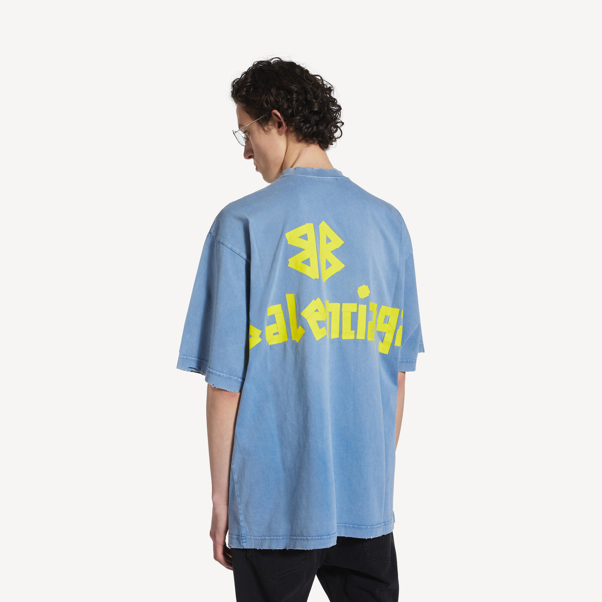 Tape Type T-Shirt - Faded Blue