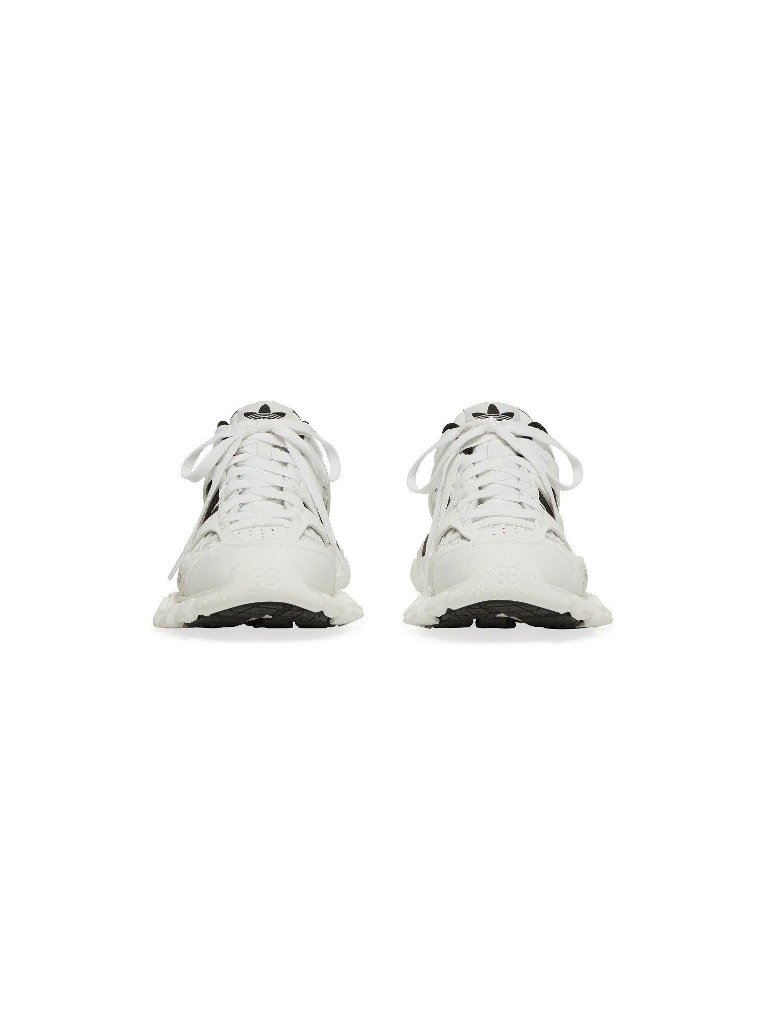 Balenciaga x Adidas Track Forum Low Top white & black Sneakers - White & Black